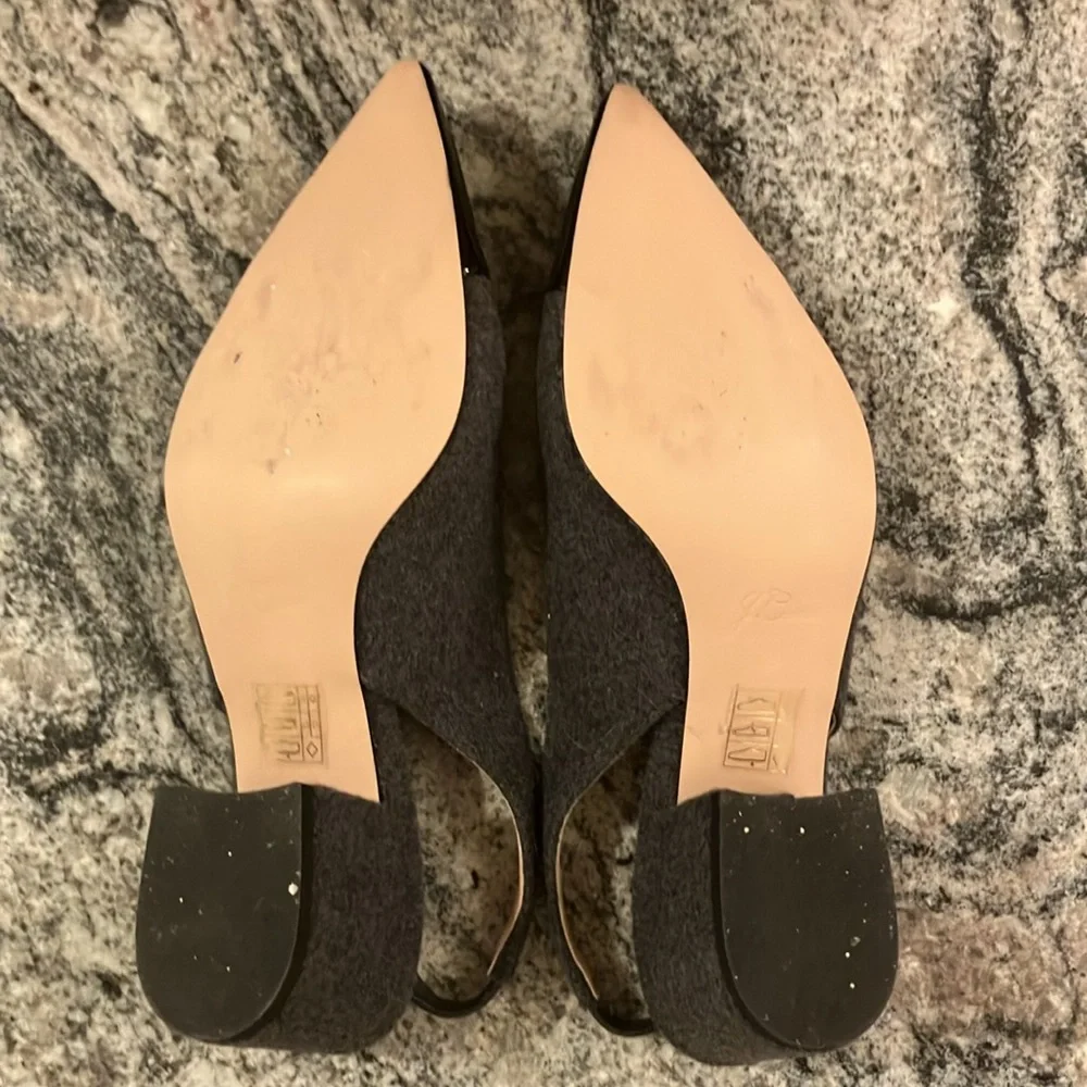 J. Crew block heel flannel pump - NEVER WORN